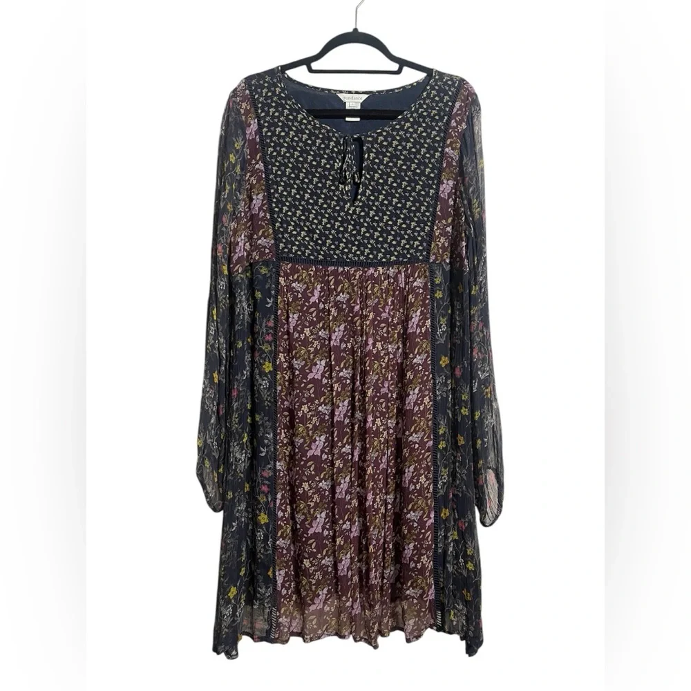 Sundance Patchwork Floral Boho Cottagecore Dress